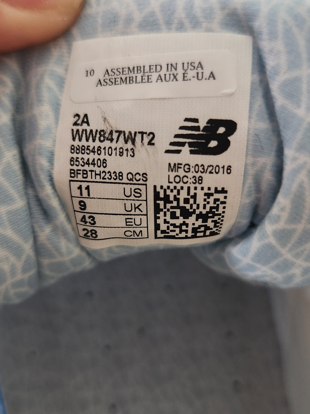 New Balance Women's White & Light Blue Walking Sneakers - Picture 6 of 6
